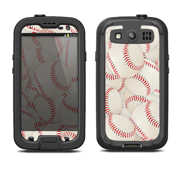 The Baseball Overlay Samsung Galaxy S3 LifeProof Fre Case Skin Set