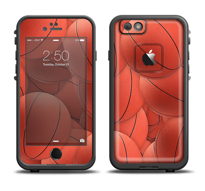 The Basketball Overlay Apple iPhone 6/6s Plus LifeProof Fre Case Skin Set