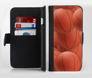 The Basketball Overlay Ink-Fuzed Leather Folding Wallet Credit-Card Case for the Apple iPhone 6/6s, 6/6s Plus, 5/5s and 5c