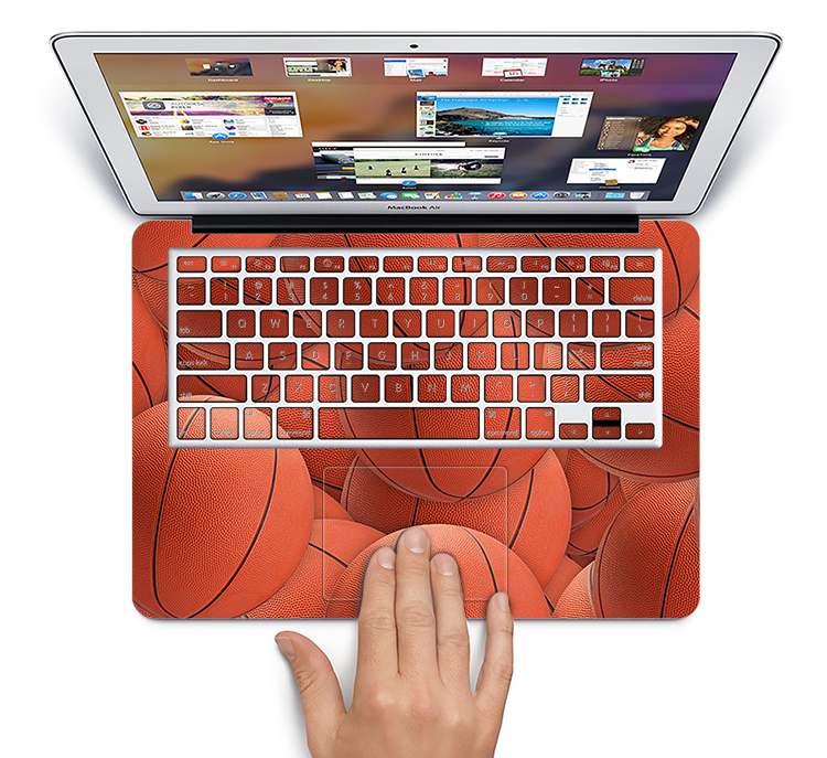 The Basketball Overlay Skin Set for the Apple MacBook Air 13"