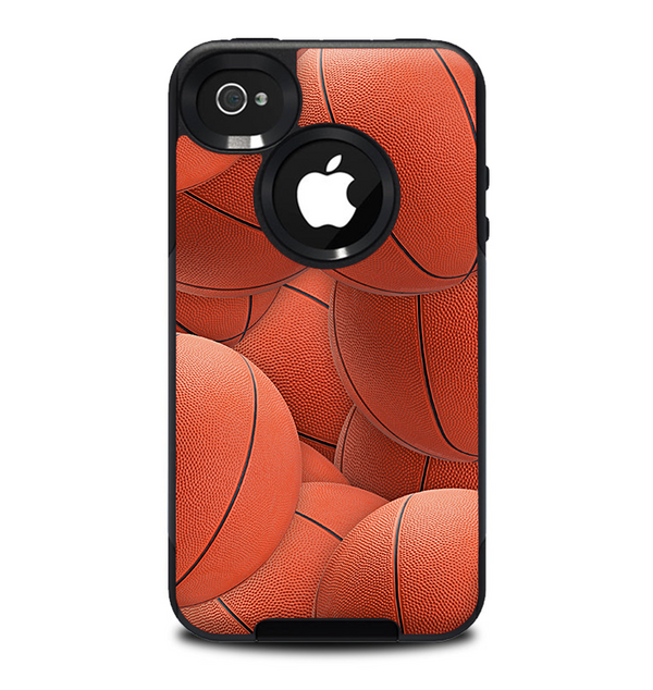The Basketball Overlay Skin for the iPhone 4-4s OtterBox Commuter Case