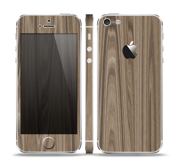 The Beige Woodgrain Skin Set for the Apple iPhone 5