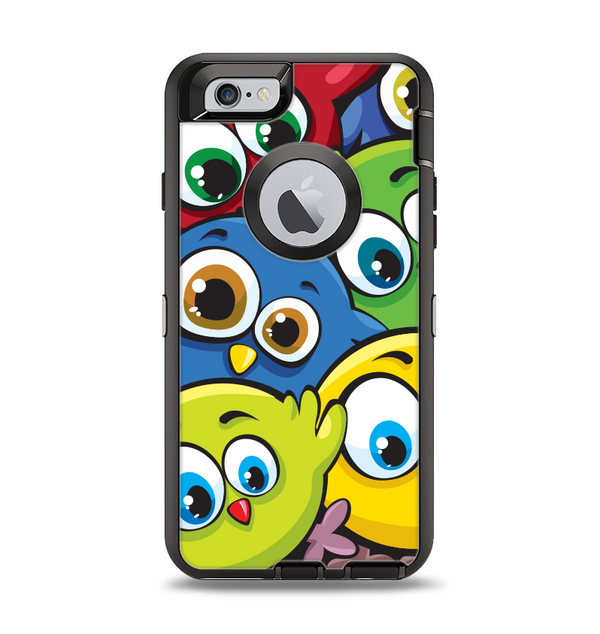 The Big-Eyed Highlighted Cartoon Birds Apple iPhone 6 Otterbox Defender Case Skin Set