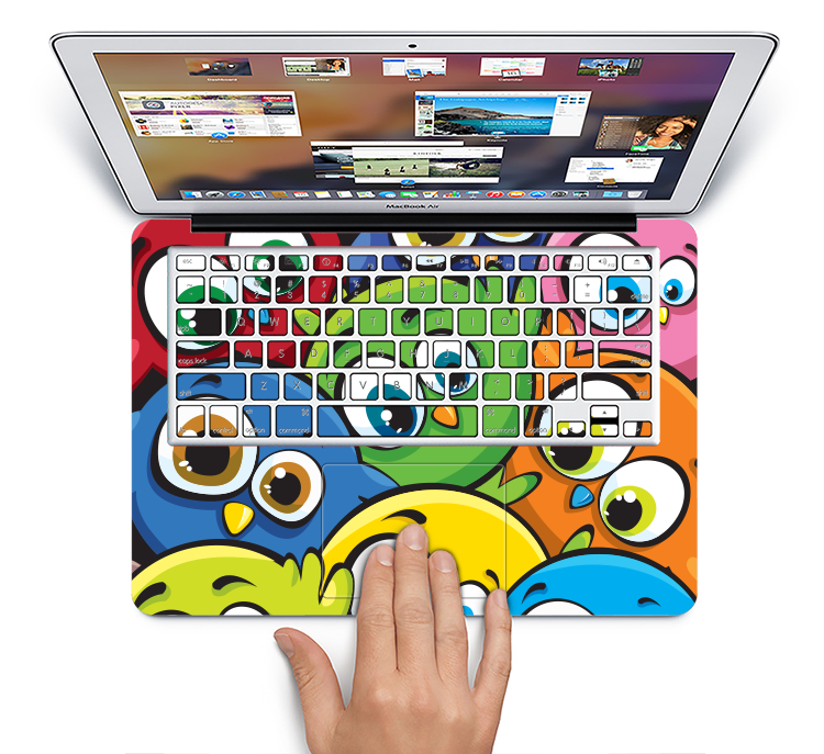 The Big-Eyed Highlighted Cartoon Birds Skin Set for the Apple MacBook Air 13"