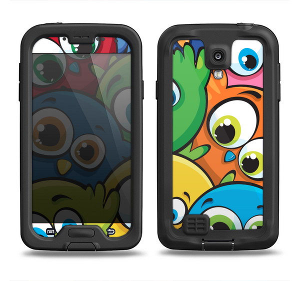 The Big-Eyed Highlighted Cartoon Birds Samsung Galaxy S4 LifeProof Fre Case Skin Set