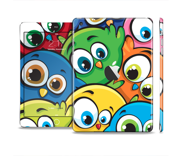 The Big-Eyed Highlighted Cartoon Birds Full Body Skin Set for the Apple iPad Mini 2