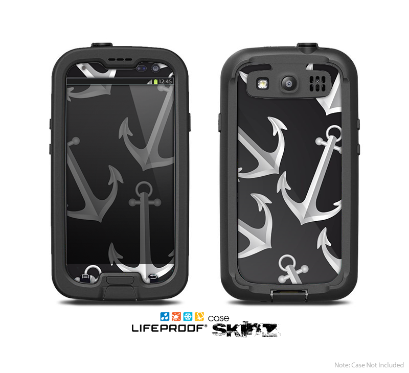 The Black Anchor Collage Skin For The Samsung Galaxy S3 LifeProof Case