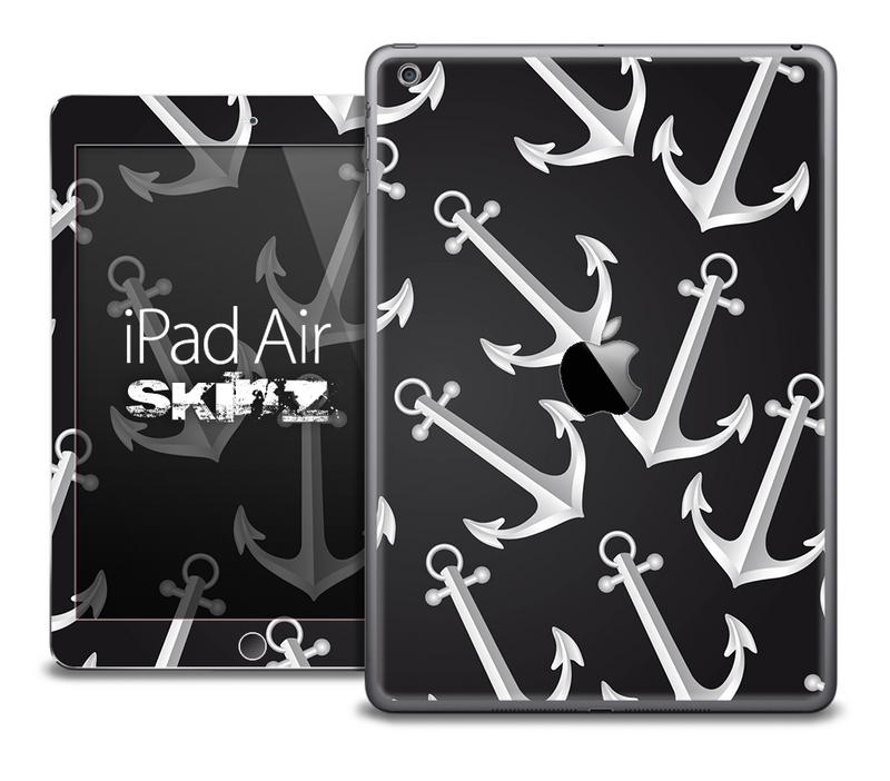 The Black Anchor Collage Skin for the iPad Air