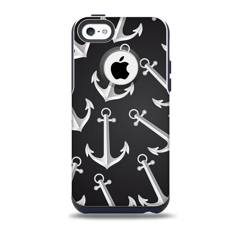 The Black Anchor Collage Skin for the iPhone 5c OtterBox Commuter Case