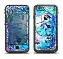 The Black & Bright Color Floral Pastel Apple iPhone 6/6s LifeProof Fre Case Skin Set