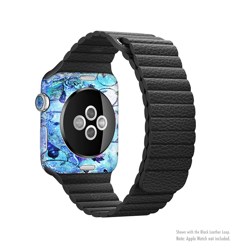 The Black & Bright Color Floral Pastel Full-Body Skin Kit for the Apple Watch