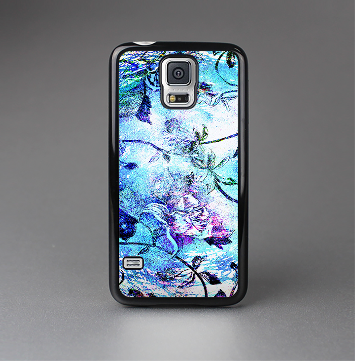 The Black & Bright Color Floral Pastel Skin-Sert Case for the Samsung Galaxy S5