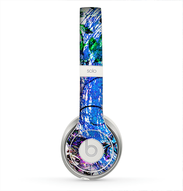 The Black & Bright Color Floral Pastel Skin for the Beats by Dre Solo 2 Headphones
