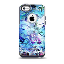 The Black & Bright Color Floral Pastel Skin for the iPhone 5c OtterBox Commuter Case
