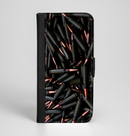 The Black Bullet Bundle Ink-Fuzed Leather Folding Wallet Case for the iPhone 6/6s, 6/6s Plus, 5/5s and 5c