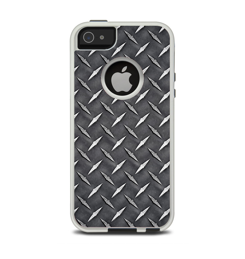 The Black Diamond-Plate Apple iPhone 5-5s Otterbox Commuter Case Skin Set