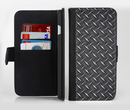 The Black Diamond-Plate Ink-Fuzed Leather Folding Wallet Credit-Card Case for the Apple iPhone 6/6s, 6/6s Plus, 5/5s and 5c