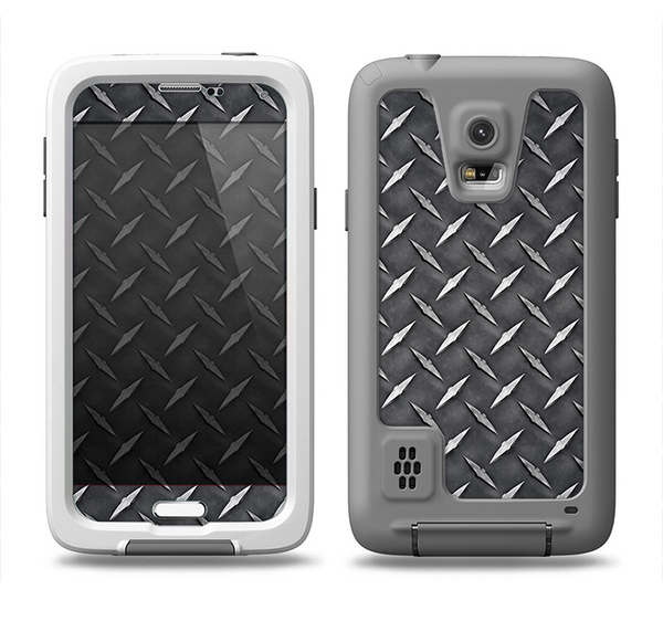 The Black Diamond-Plate Samsung Galaxy S5 LifeProof Fre Case Skin Set