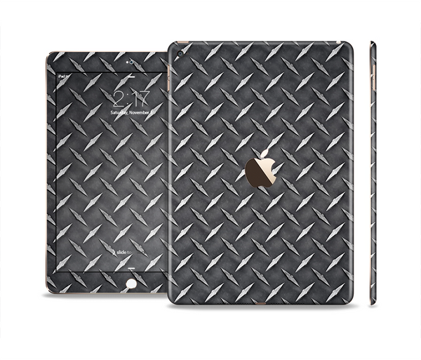 The Black Diamond-Plate Skin Set for the Apple iPad Pro