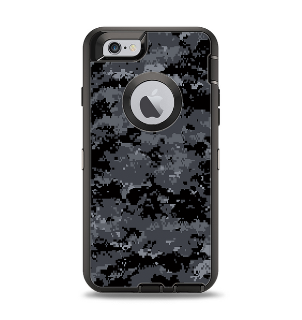 The Black Digital Camouflage Apple iPhone 6 Otterbox Defender Case Skin Set