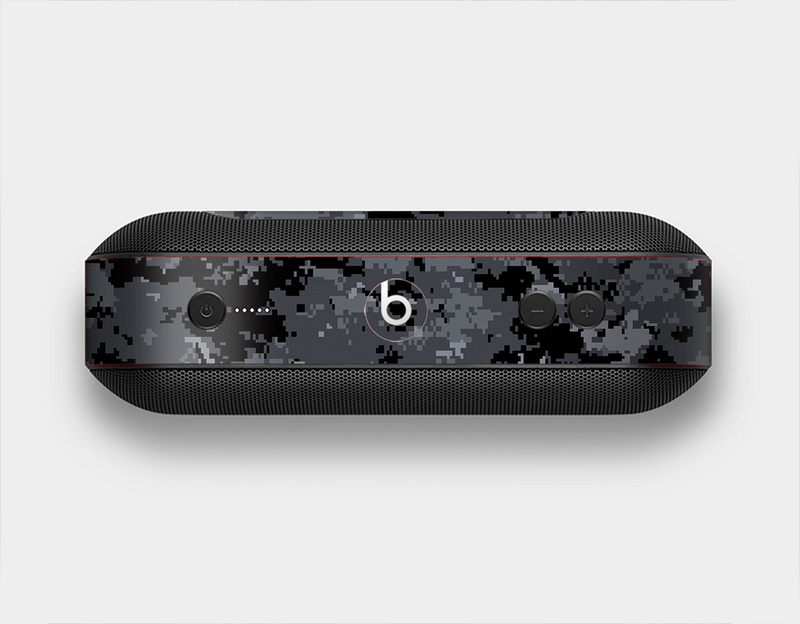 The Black Digital Camouflage Skin Set for the Beats Pill Plus