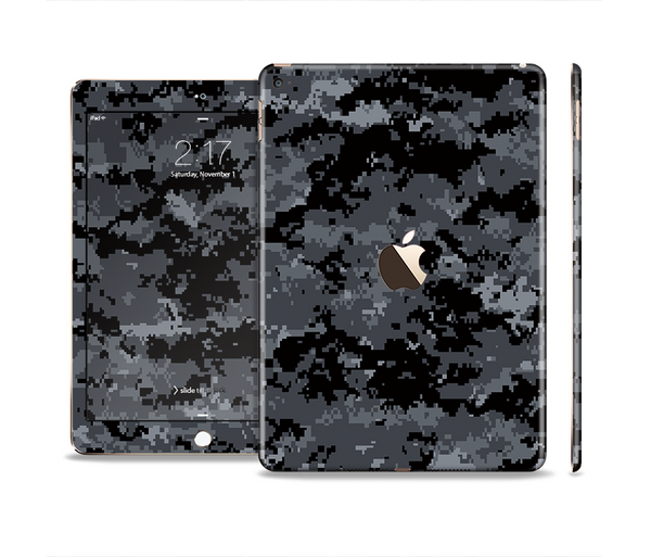 The Black Digital Camouflage Skin Set for the Apple iPad Air 2