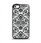 The Black Floral Delicate Pattern Apple iPhone 5-5s Otterbox Symmetry Case Skin Set
