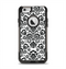 The Black Floral Delicate Pattern Apple iPhone 6 Otterbox Commuter Case Skin Set