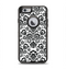 The Black Floral Delicate Pattern Apple iPhone 6 Otterbox Defender Case Skin Set