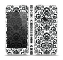 The Black Floral Delicate Pattern Skin Set for the Apple iPhone 5