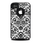 The Black Floral Delicate Pattern Skin for the iPhone 4-4s OtterBox Commuter Case