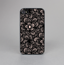 The Black Floral Lace Skin-Sert for the Apple iPhone 4-4s Skin-Sert Case