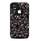 The Black Glitter Ultra Metallic Skin for the iPhone 4-4s OtterBox Commuter Case