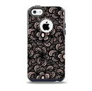 The Black Floral Lace Skin for the iPhone 5c OtterBox Commuter Case