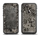 The Black Floral Laced Pattern V2 Apple iPhone 6/6s LifeProof Fre Case Skin Set