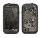The Black Floral Laced Pattern V2 Samsung Galaxy S3 LifeProof Fre Case Skin Set