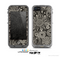 The Black Floral Laced Pattern V2 Skin for the Apple iPhone 5c LifeProof Case