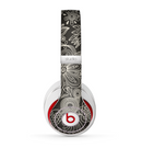 The Black Floral Laced Pattern V2 Skin for the Beats by Dre Studio (2013+ Version) Headphones