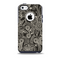 The Black Floral Laced Pattern V2 Skin for the iPhone 5c OtterBox Commuter Case