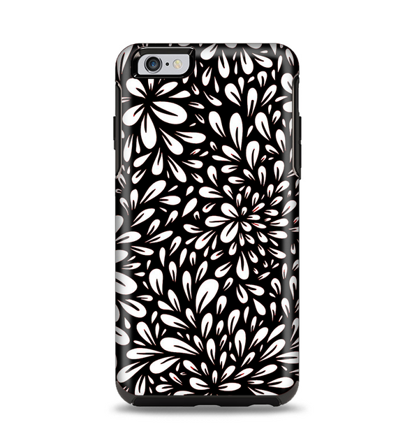 The Black Floral Sprout Apple iPhone 6 Plus Otterbox Symmetry Case Skin Set