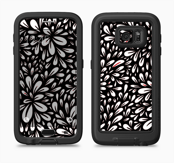 The Black Floral Sprout Full Body Samsung Galaxy S6 LifeProof Fre Case Skin Kit