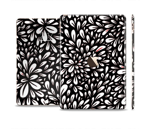 The Black Floral Sprout Skin Set for the Apple iPad Air 2