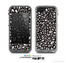 The Black Floral Sprout Skin for the Apple iPhone 5c LifeProof Case