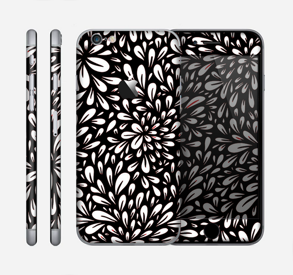 The Black Floral Sprout Skin for the Apple iPhone 6