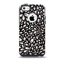 The Black Floral Sprout Skin for the iPhone 5c OtterBox Commuter Case