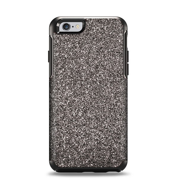 The Black Glitter Ultra Metallic Apple iPhone 6 Otterbox Symmetry Case Skin Set