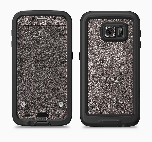 The Black Glitter Ultra Metallic Full Body Samsung Galaxy S6 LifeProof Fre Case Skin Kit