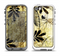 The Black & Gold Grunge Leaf Surface Apple iPhone 5-5s LifeProof Fre Case Skin Set