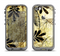 The Black & Gold Grunge Leaf Surface Apple iPhone 5c LifeProof Fre Case Skin Set