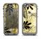 The Black & Gold Grunge Leaf Surface Apple iPhone 5c LifeProof Nuud Case Skin Set